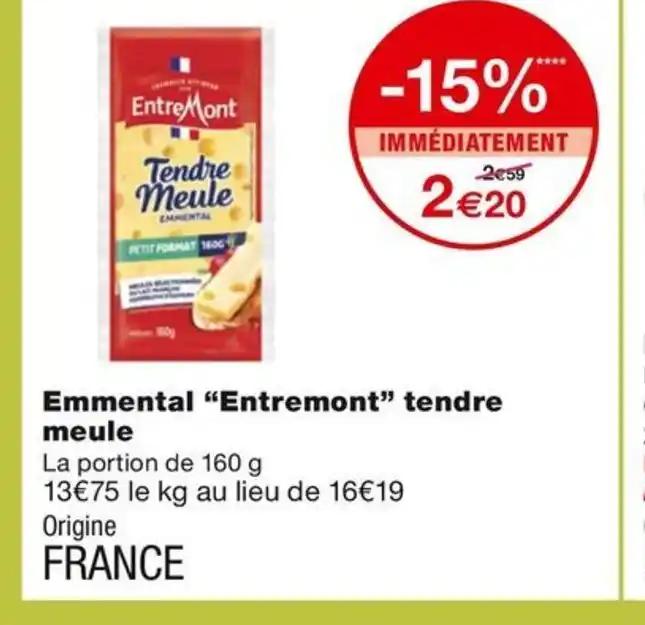Emmental "Entremont" tendre meule