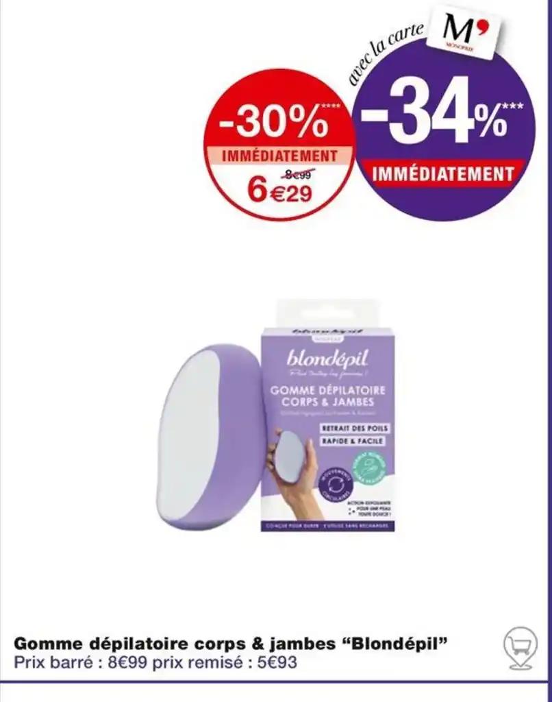Gomme dépilatoire corps & jambes Blondépil