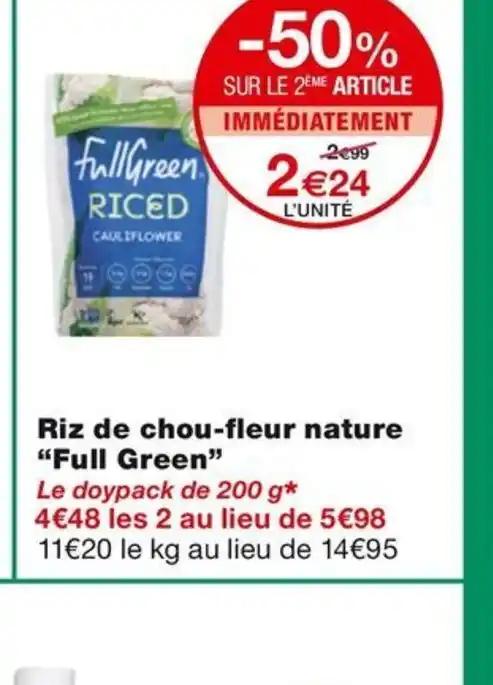 Riz de chou-fleur nature "Full Green”