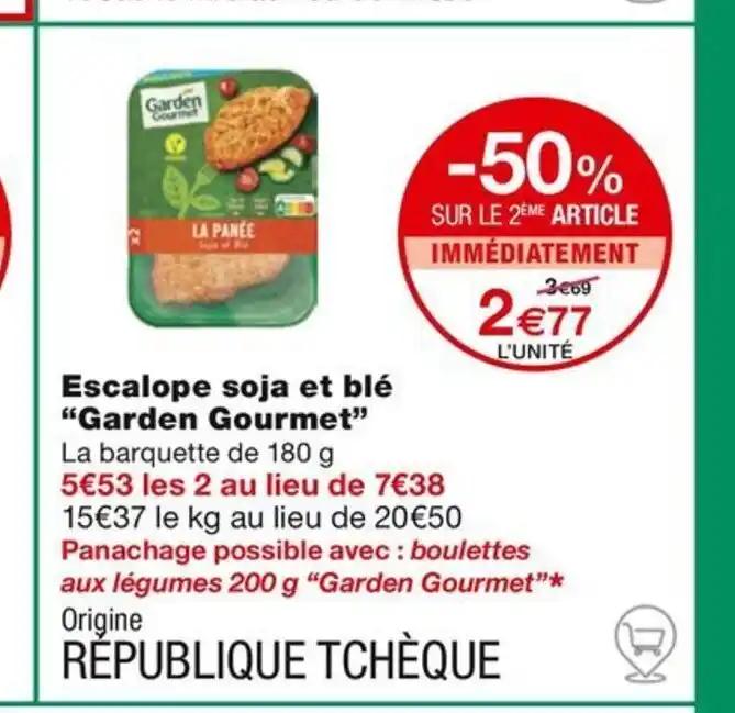 Escalope soja et blé "Garden Gourmet