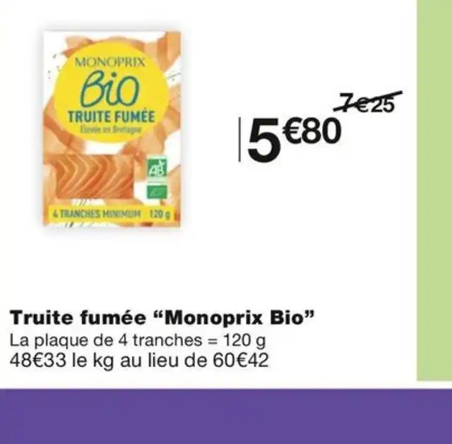 Truite fumée "Monoprix Bio