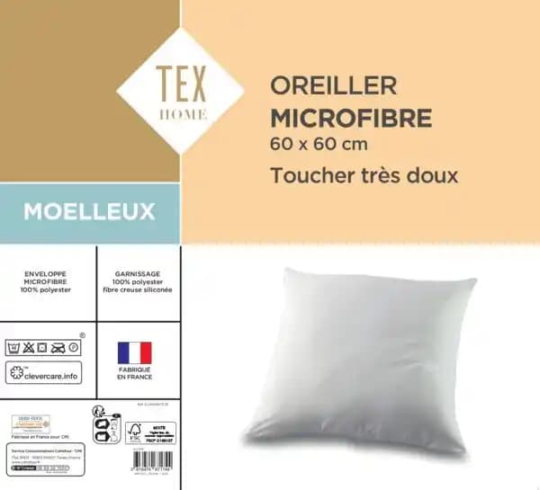 TEX HOME Oreiller Microfibre