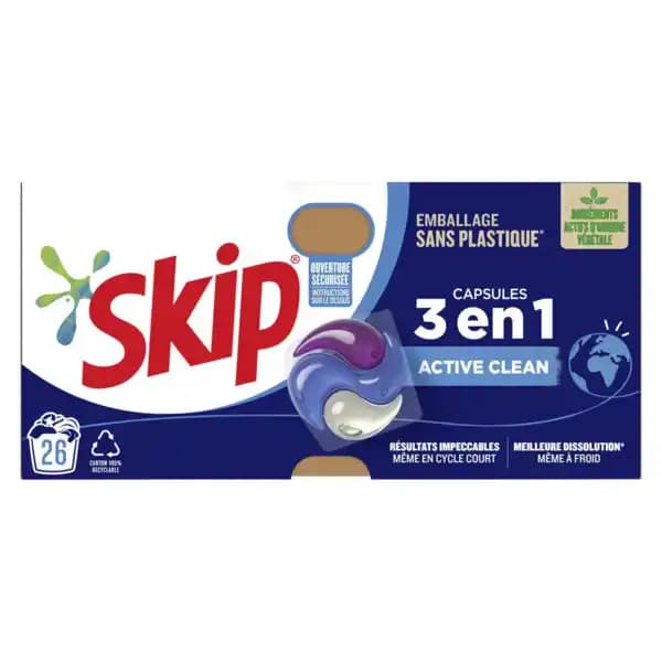 SKIP Lessive en capsules 3 en 1