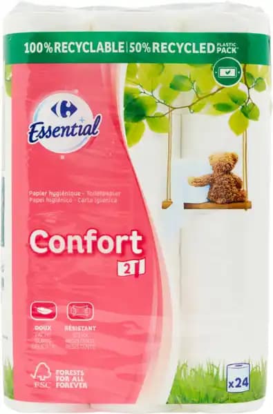 CARREFOUR ESSENTIAL Papier Toilette Confort