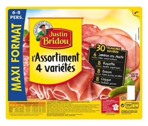 JUSTIN BRIDOU L'Assortiment 4 Variétés Maxi Format