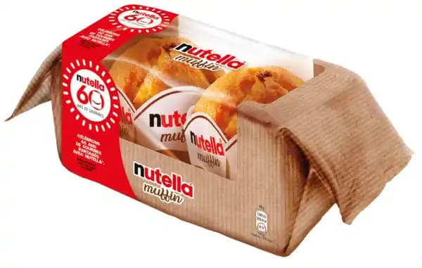 2 muffins fourrés Nutella