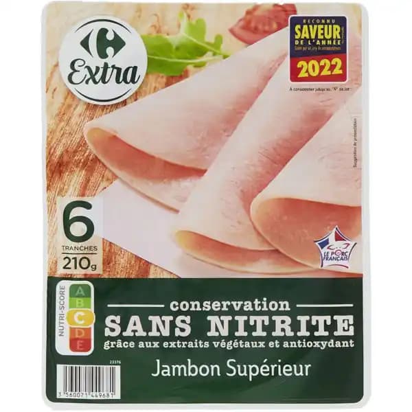 CARREFOUR EXTRA Jambon Supérieur