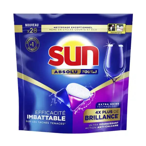 SUN Capsules Lave-vaisselle Absolu Tout en 1