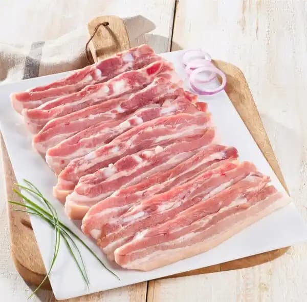 Porc : poitrine tranchée à griller