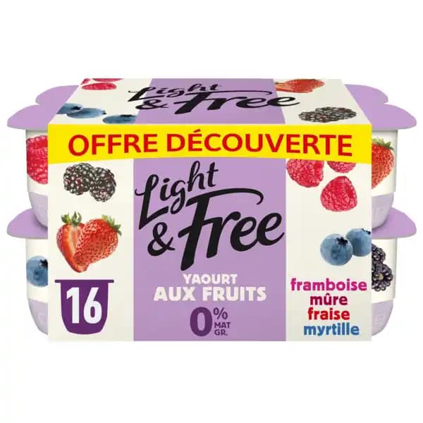 LIGHT&FREE Yaourt aux fruits Offre Découverte