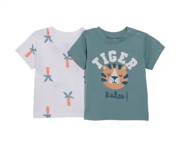 TEX BABY Lot de 2 t-shirts bébé