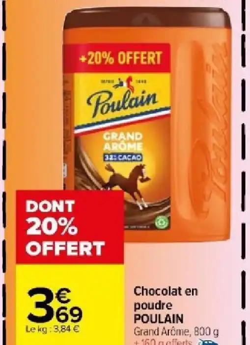 Chocolat en poudre POULAIN