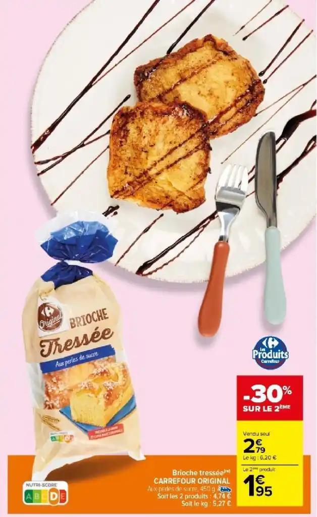 Brioche tresséelm CARREFOUR ORIGINAL