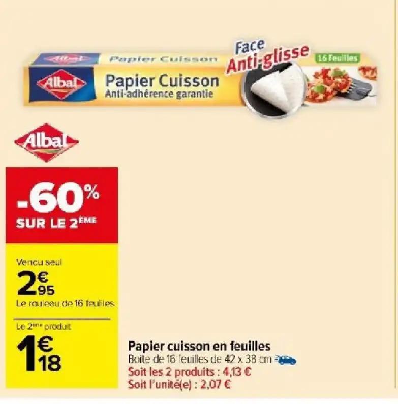 Papier cuisson en feuilles