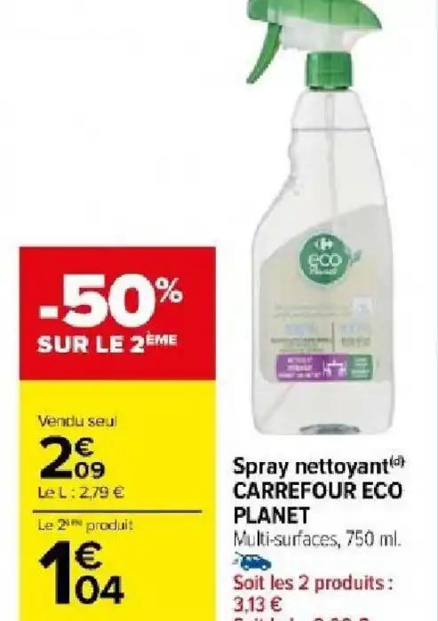Spray nettoyant CARREFOUR ECO PLANET