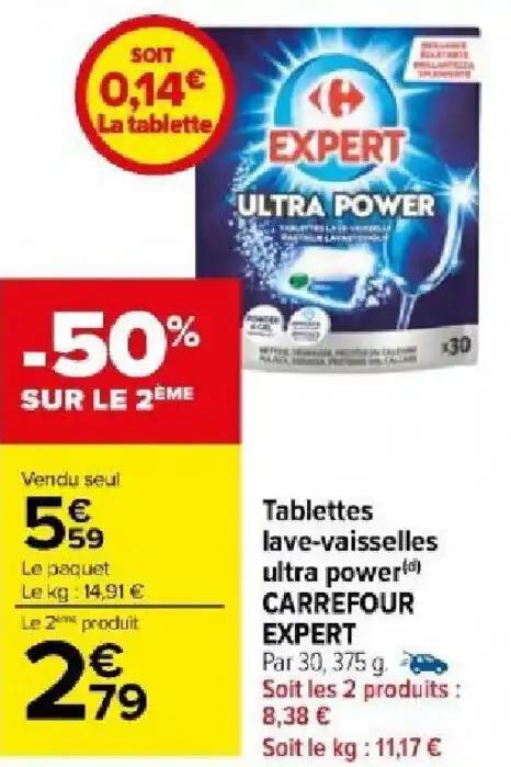 Tablettes lave-vaisselles ultra power(d) CARREFOUR EXPERT