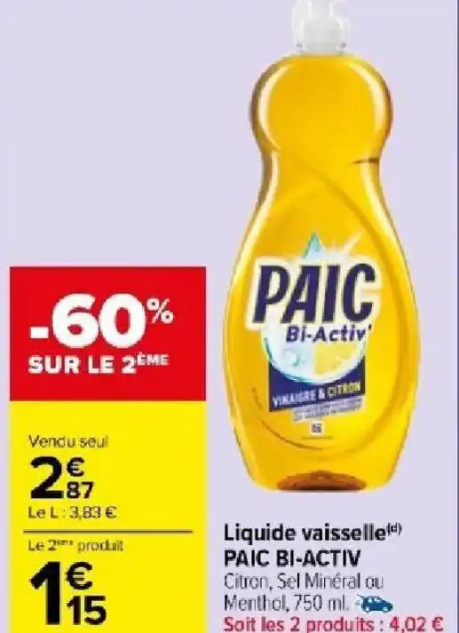 Liquide vaisselle(d) PAIC BI-ACTIV
