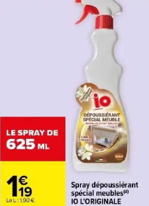 Spray dépoussiérant spécial meubles) IO L'ORIGINALE