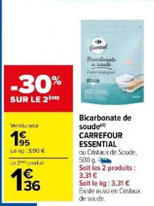 Bicarbonate de souded) CARREFOUR ESSENTIAL