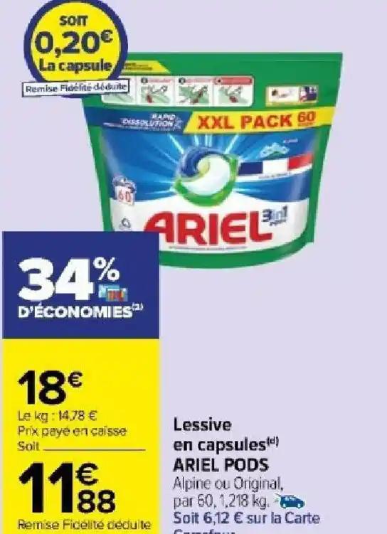 Lessive en capsules(d) ARIEL PODS