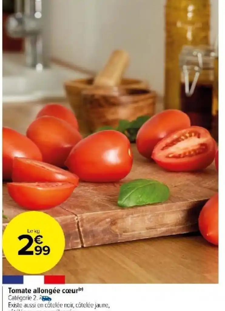 Tomate allongée cœurº)