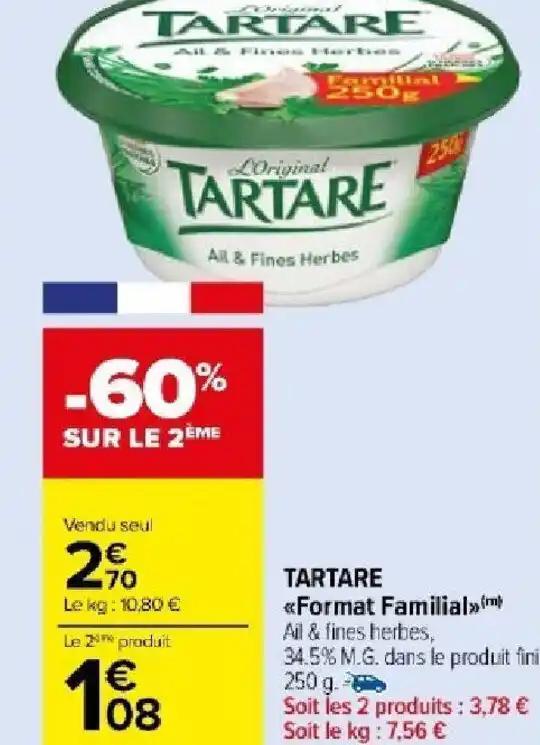 TARTARE «Format Familial»(m