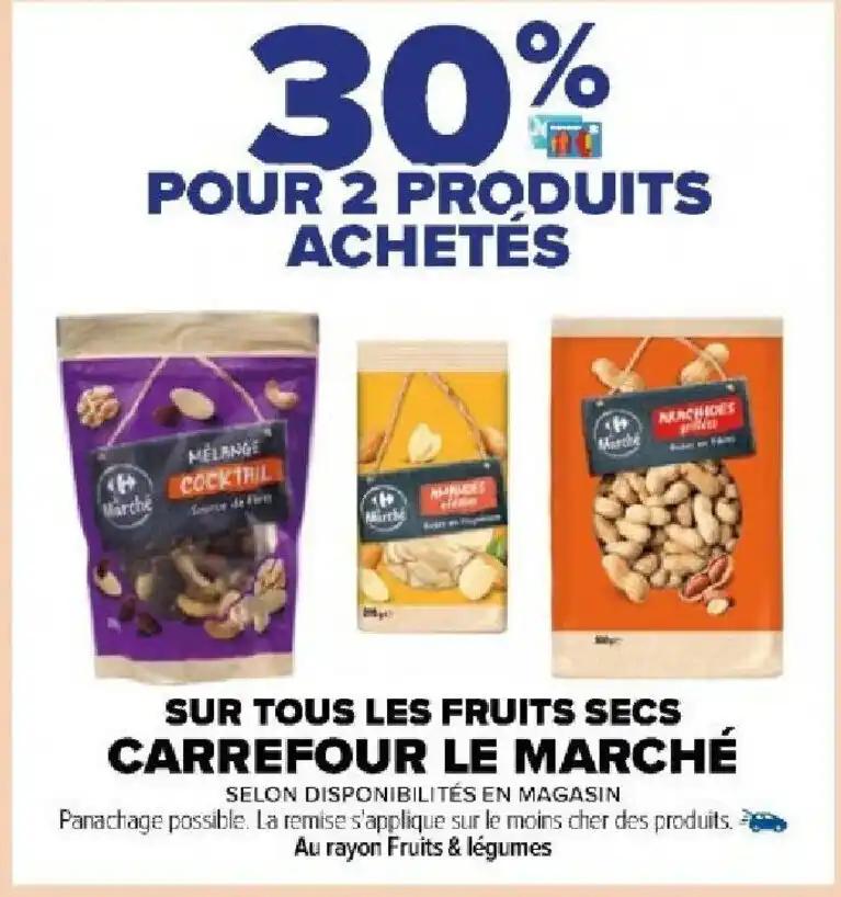 SUR TOUS LES FRUITS SECS CARREFOUR LE MARCHÉ