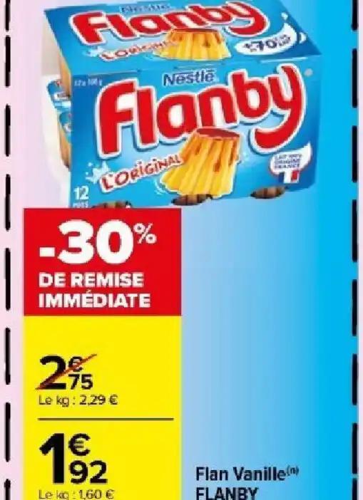Flan Vanille(n) FLANBY 12 x 100 g.