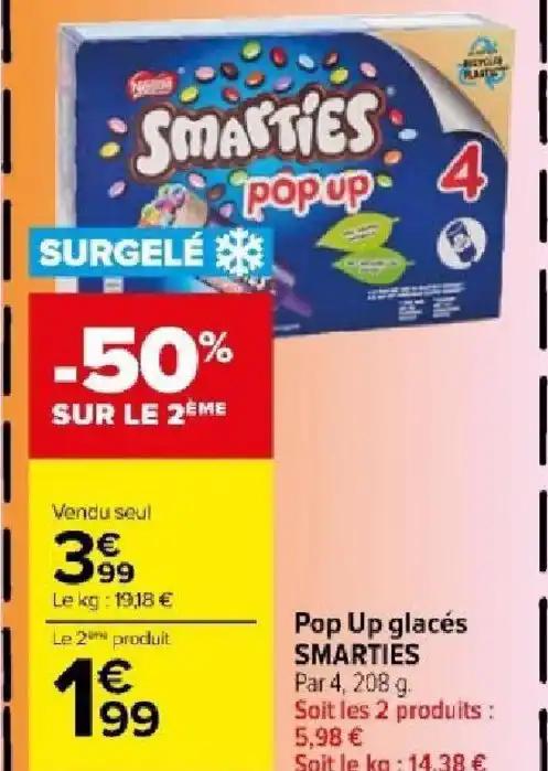 Pop Up glacés SMARTIES