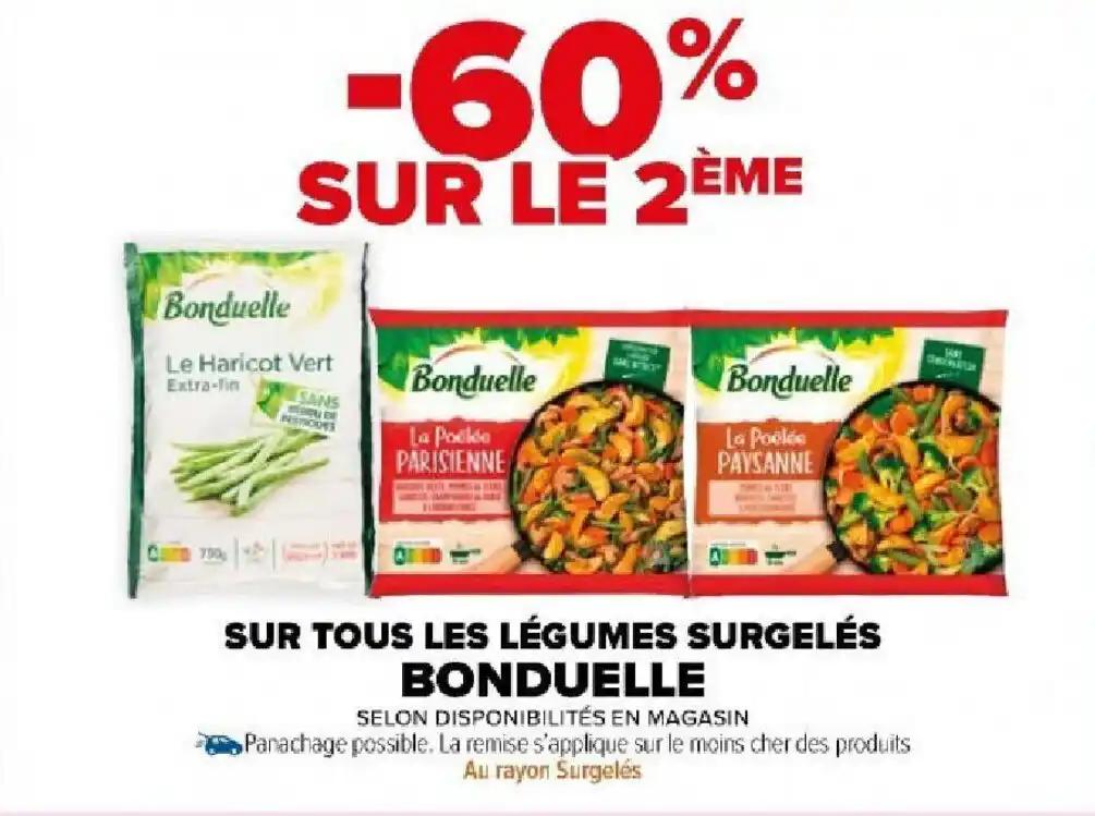 SUR TOUS LES LÉGUMES SURGELÉS BONDUELLE