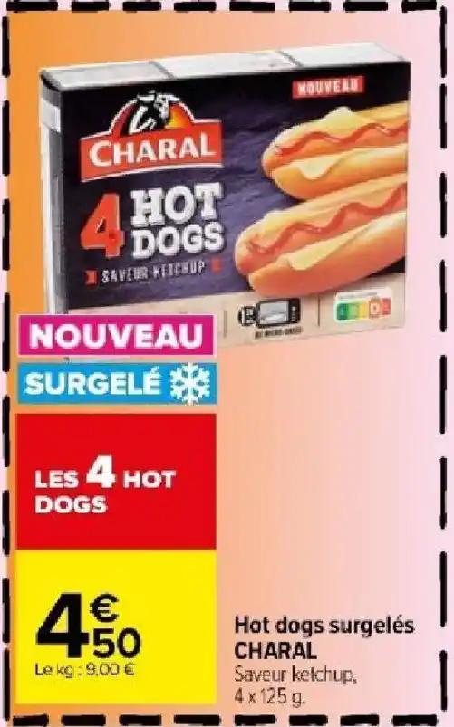 Hot dogs surgelés CHARAL