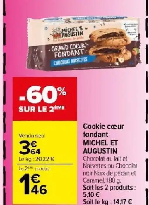 Cookie cœur fondant MICHEL ET AUGUSTIN