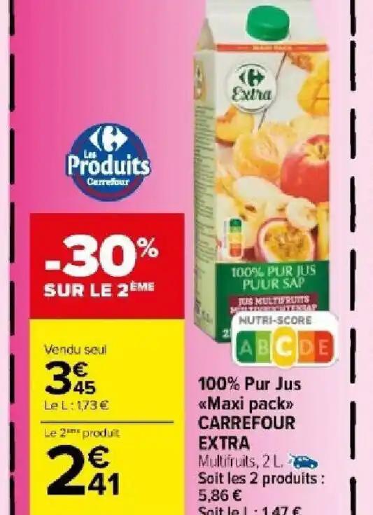 100% Pur Jus <<Maxi pack≫> CARREFOUR EXTRA