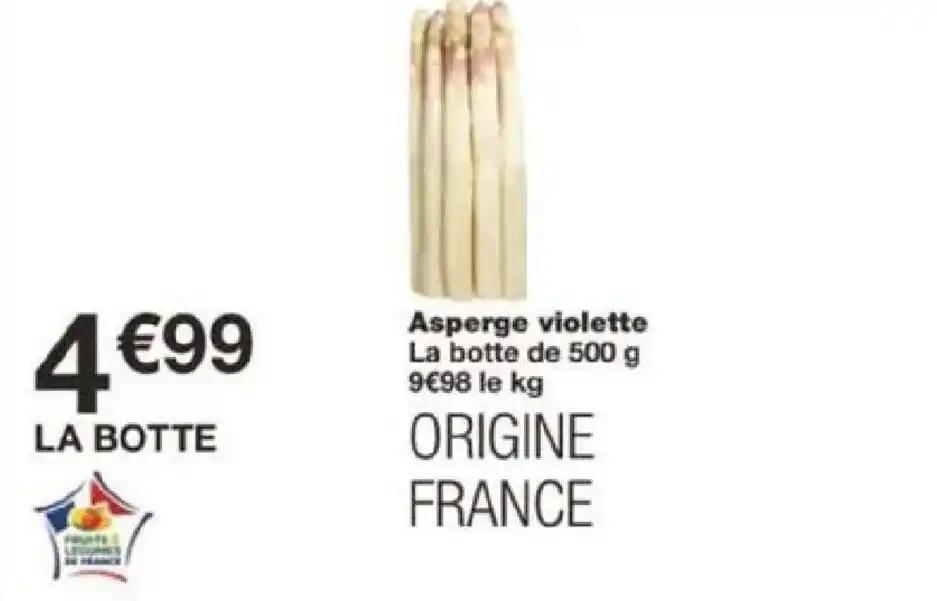 Asperge violette La botte de 500 g