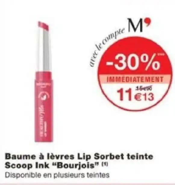 Baume à lèvres Lip Sorbet teinte Scoop Ink "Bourjois" (1)