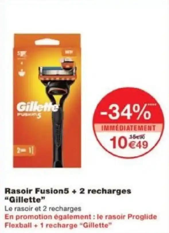 Rasoir Fusion5 + 2 recharges "Gillette"