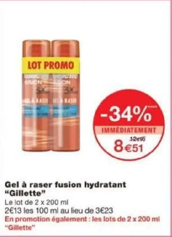 Gel à raser fusion hydratant "Gillette"