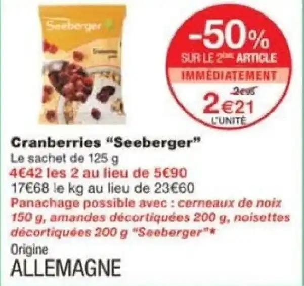 Cranberries "Seeberger"