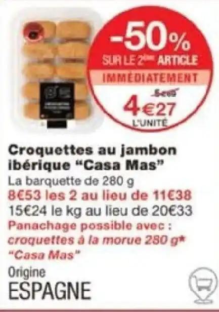 Croquettes au jambon ibérique "Casa Mas"