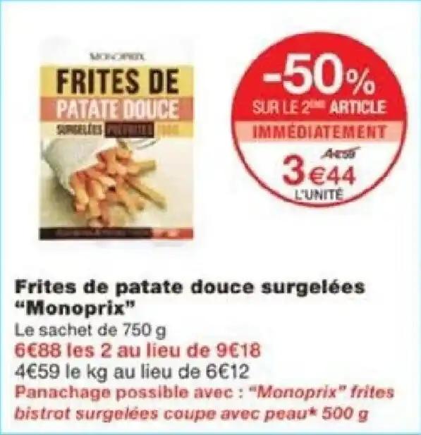 Frites de patate douce surgelées "Monoprix"