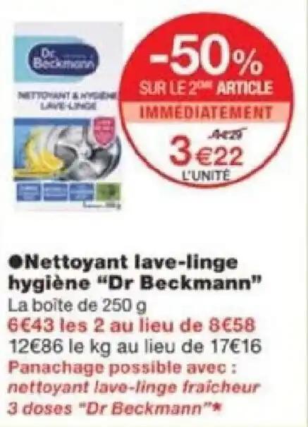 ●Nettoyant lave-linge hygiène "Dr Beckmann" La boîte de 250 g