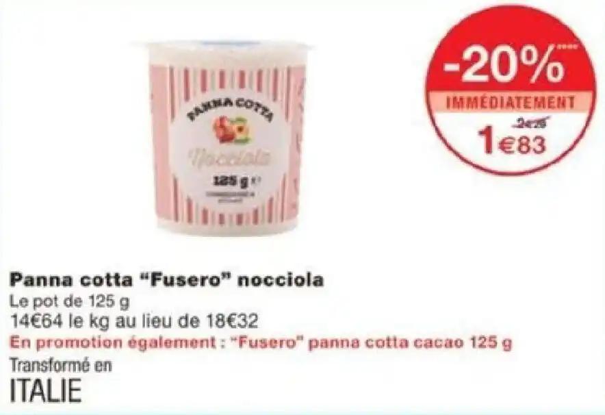 Panna cotta "Fusero" nocciola