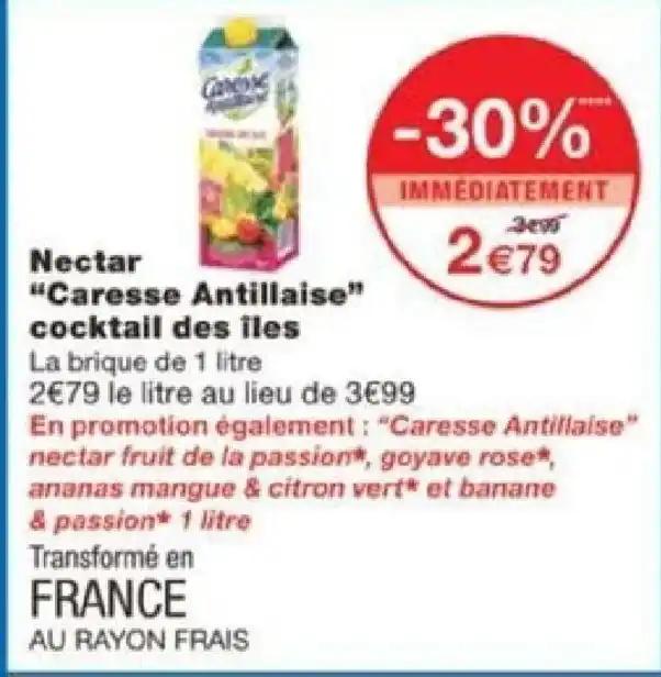 Nectar "Caresse Antillaise" cocktail des îles