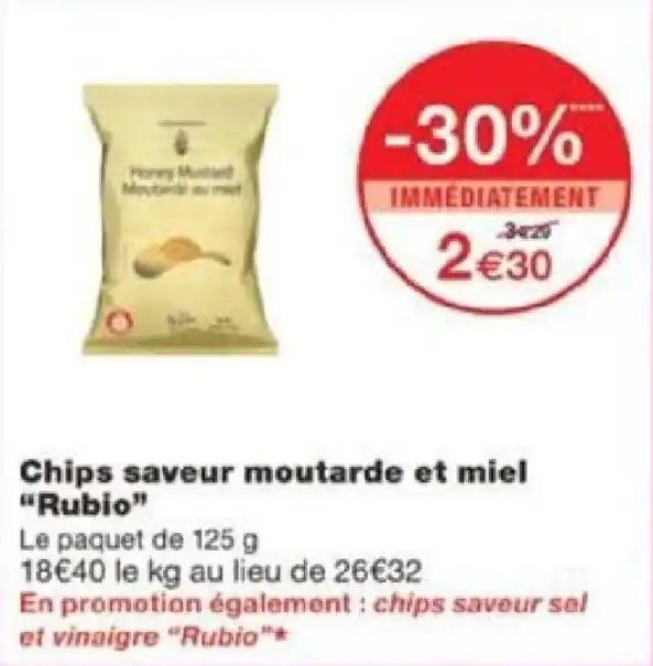 Chips saveur moutarde et miel "Rubio"