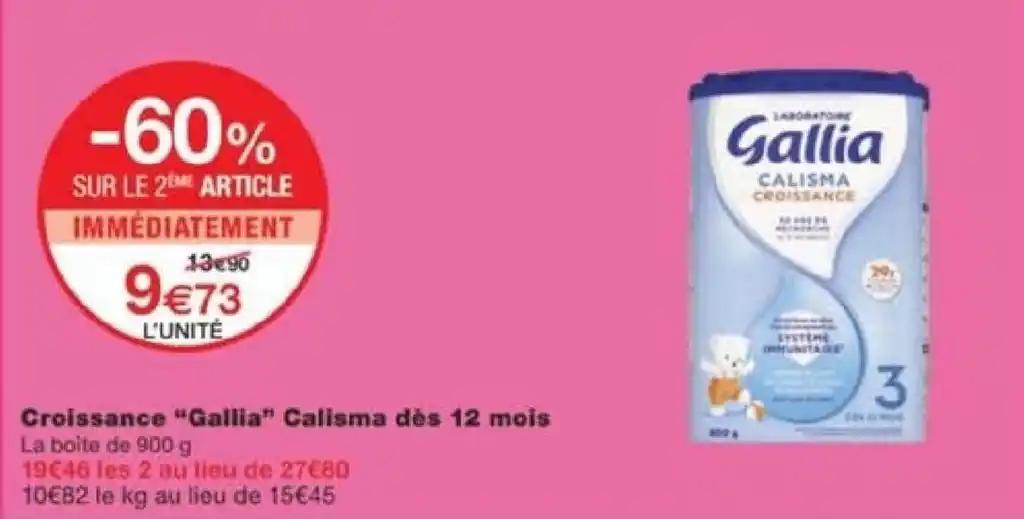 Croissance "Gallia" Calisma dès 12 mois