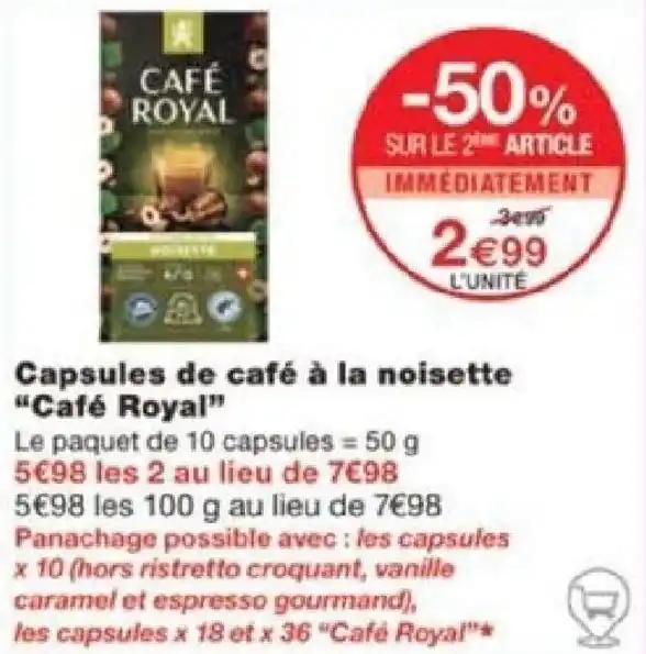 Capsules de café à la noisette "Café Royal"