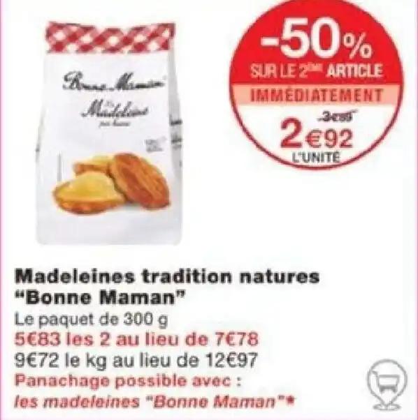 Madeleines tradition natures "Bonne Maman"