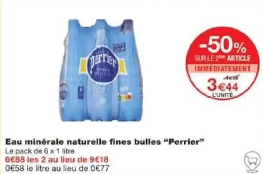 Eau minérale naturelle fines bulles "Perrier"