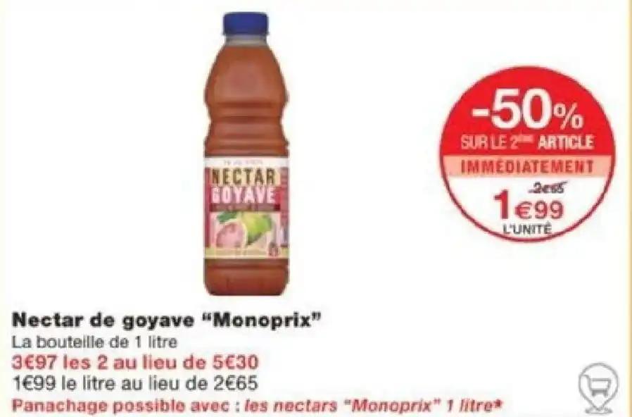 Nectar de goyave "Monoprix"
