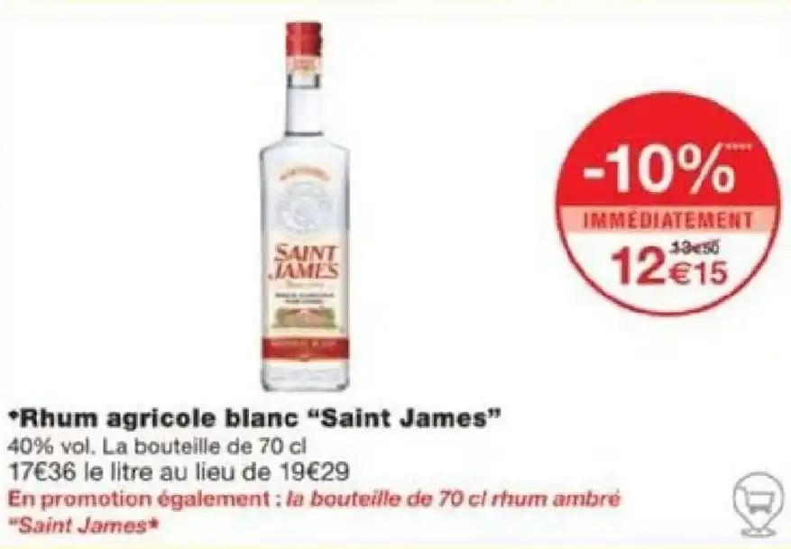 *Rhum agricole blanc "Saint James"